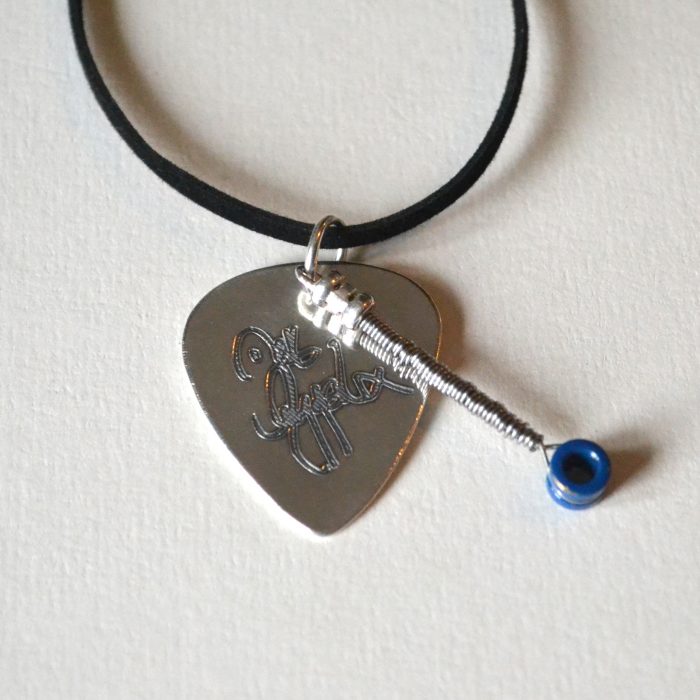 DAVEY RIMMER SIGNED SILVER PICK NECKLACE