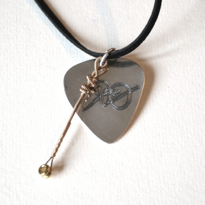 MICK BOX SIGNED SILVER PICK NECKLACE