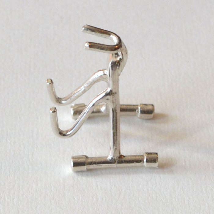 Steve Morse Signature Silver Guitar Necklace with Stand - Image 3