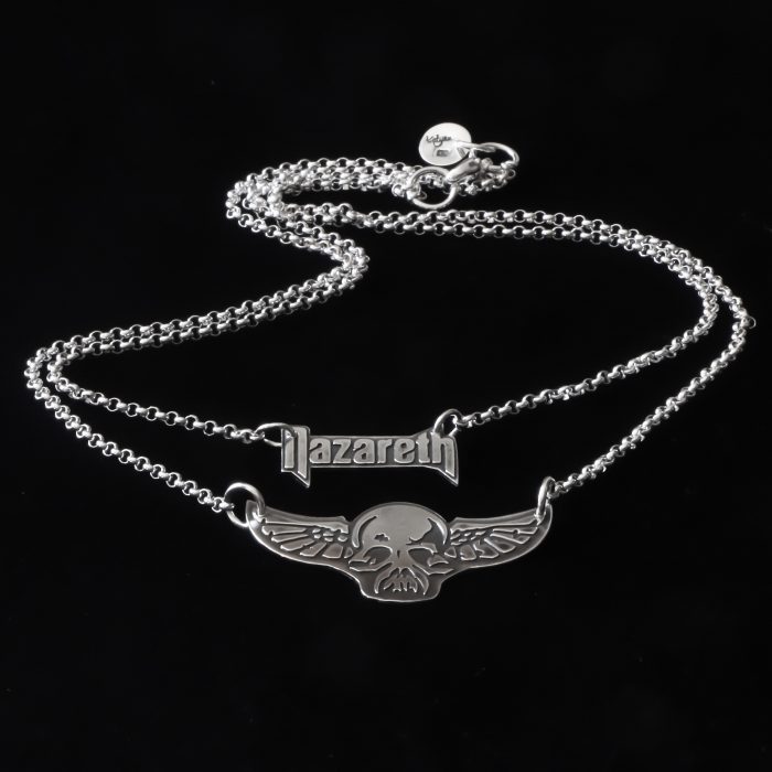Nazareth Layered Silver logo necklace