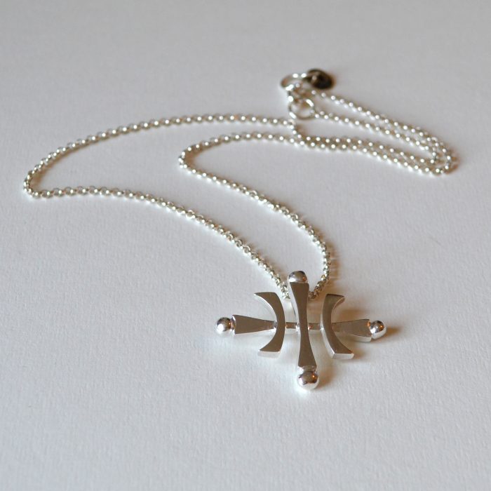 Carl Sentance Silver logo necklace - Image 2