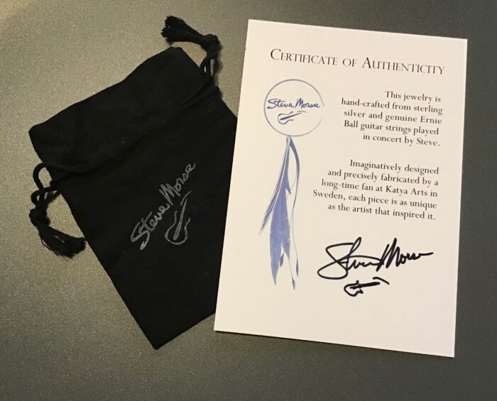 Steve Morse Signature Silver Guitar Necklace with Played string - Image 2