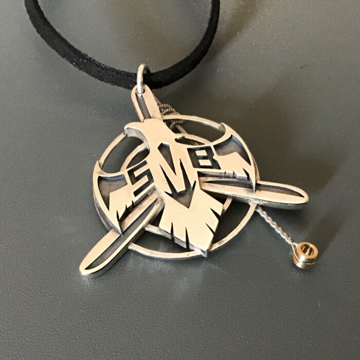 Steve Morse Band logo necklace with played string