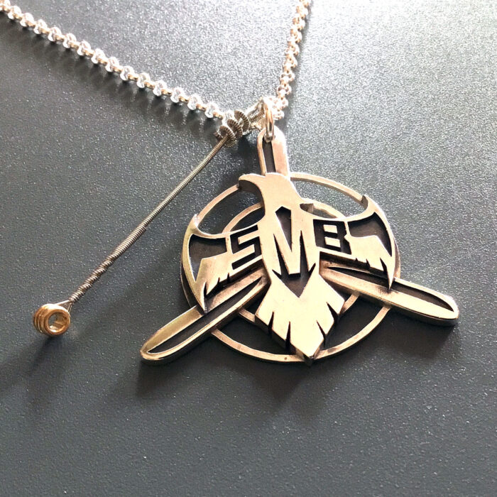 Steve Morse Band logo necklace with played string - Image 3
